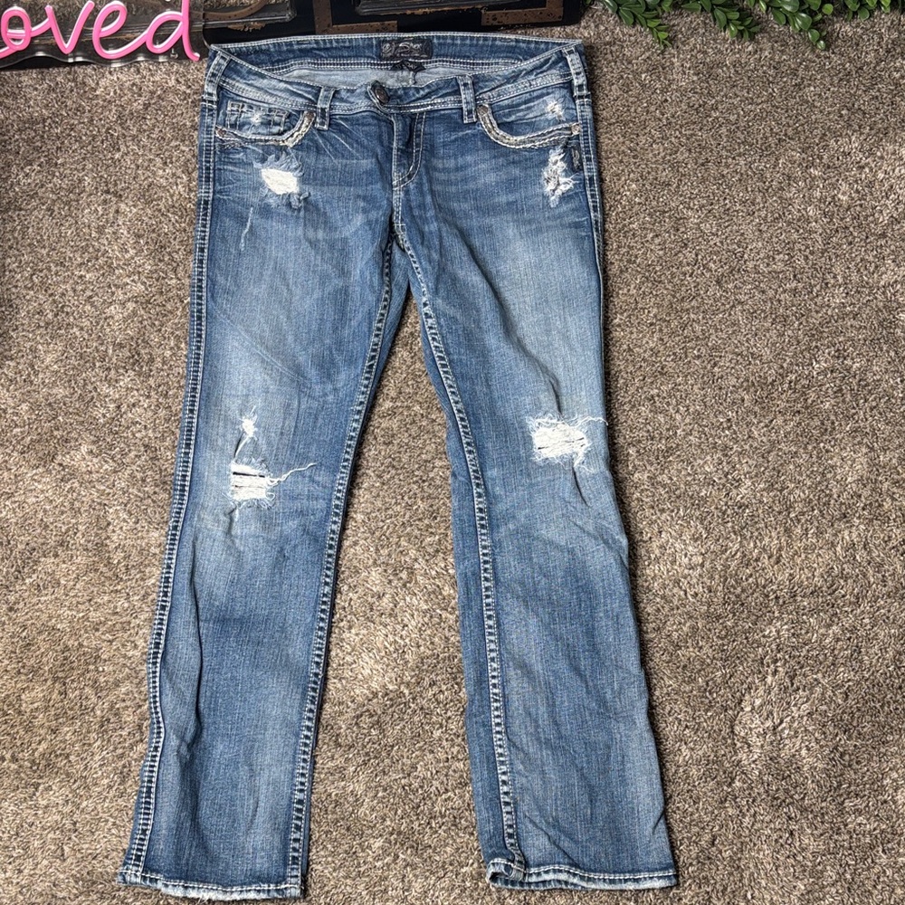 Silver jeans Tuesday low baby boot Sz 34 x 33